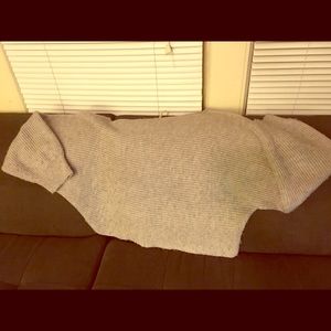Free People grey crop off the shoulder sweater